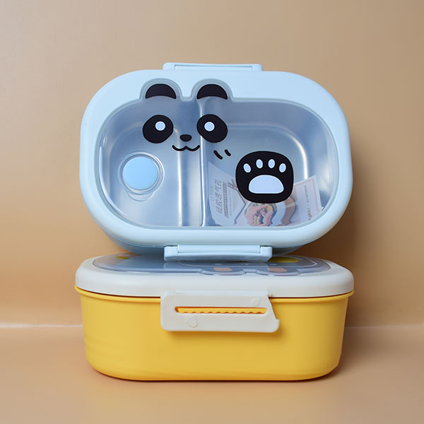 Cute Cartoon Panda 2 Compartments Lunch Box